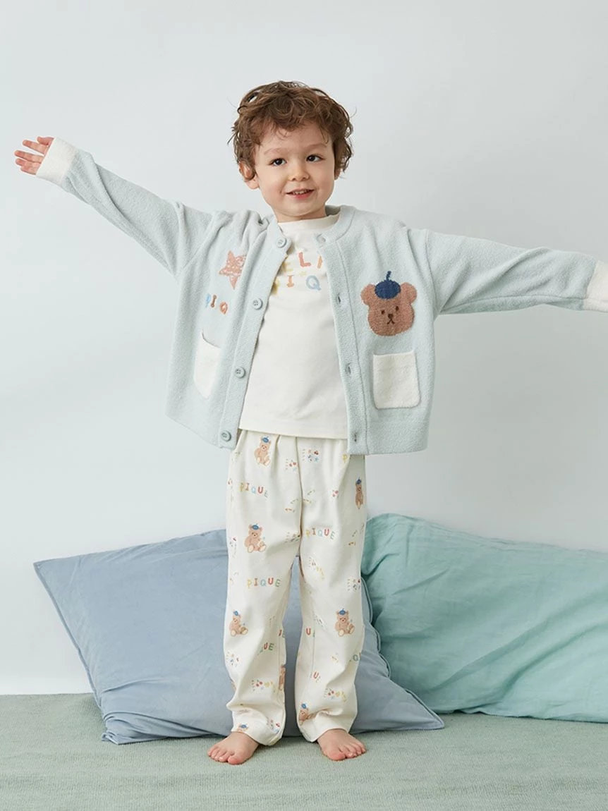 【KIDS】AIRY MOCO畫家小熊開襟衫 PKNT264463