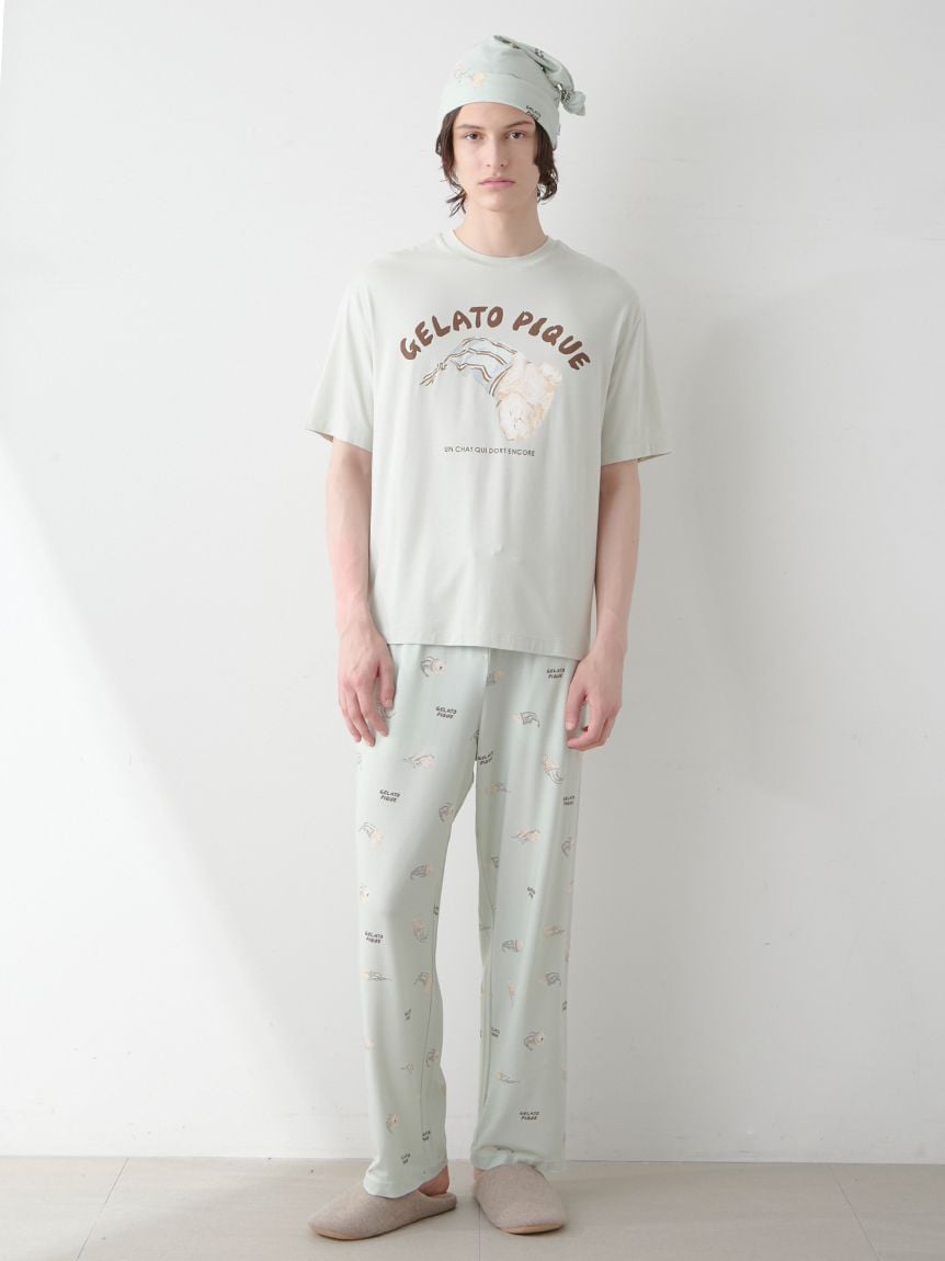 【HOMME】sleeping cat印花長褲 PMCP254954