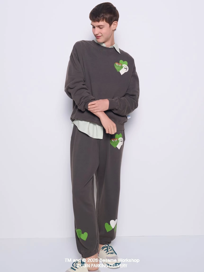 【SESAME STREET芝麻街×CPD 】HOMME 棉質毛圈印花長褲 PMCP264218