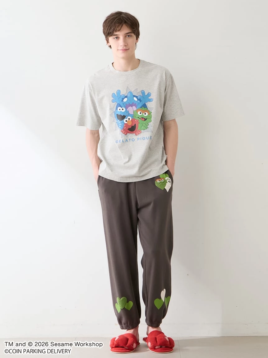 【SESAME STREET芝麻街×CPD 】HOMME 棉質毛圈印花長褲 PMCP264218