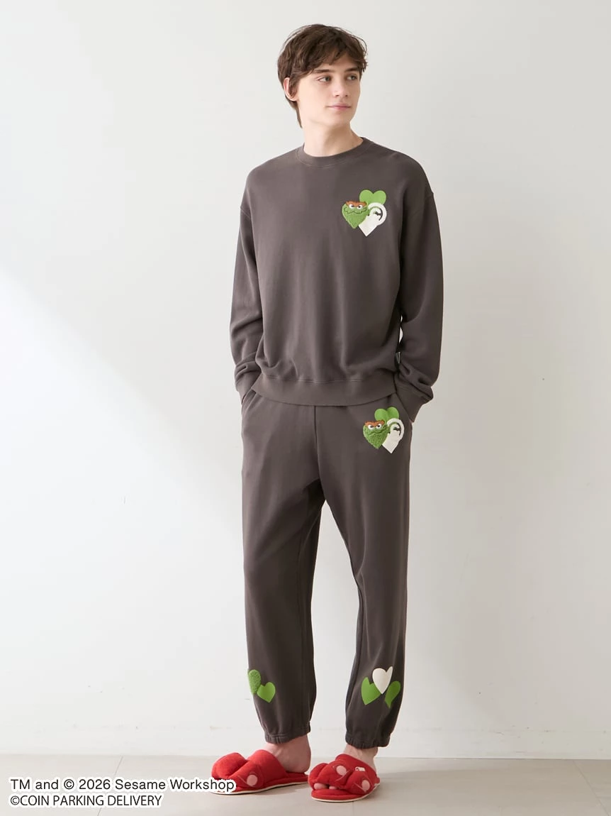 【SESAME STREET芝麻街×CPD 】HOMME 棉質毛圈印花長褲 PMCP264218