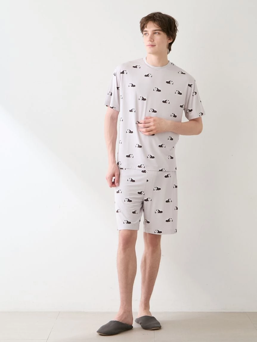 【HOMME】【接觸涼感】熟睡熊貓印花短褲 PMCP264279