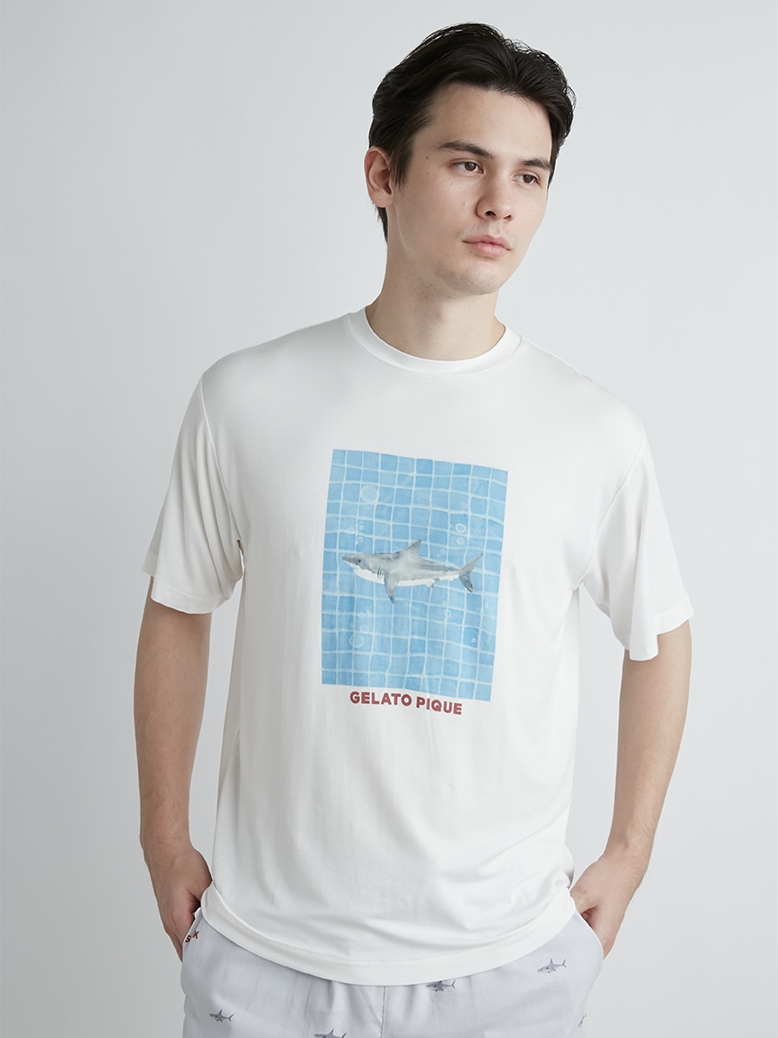 【COOL】【HOMME】SHARK 涼感印花T-Shirt