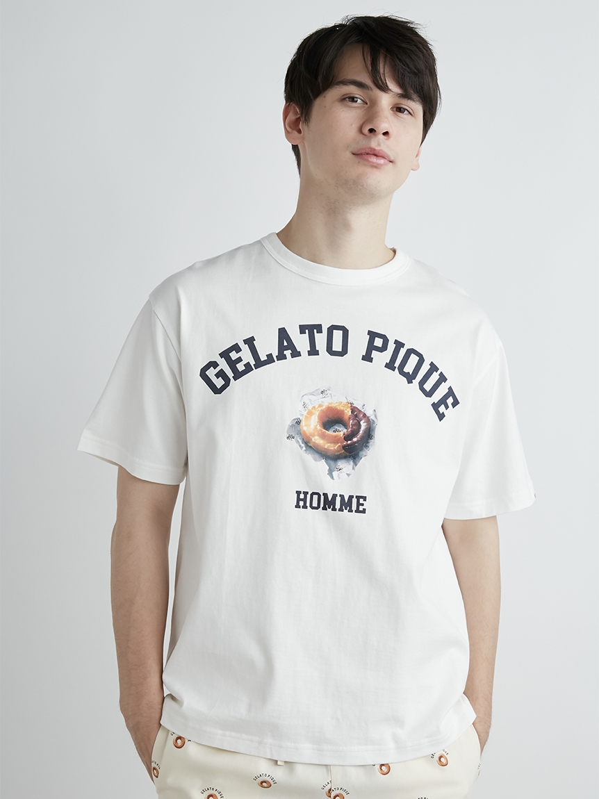 【HOMME】甜甜圈LOGO純棉T-Shirt