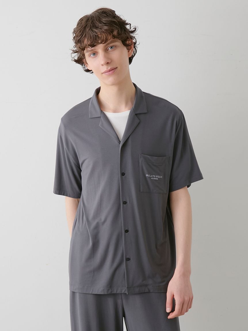 【HOMME】【接觸涼感】COOL觸感嫘縈開襟襯衫 PMCT252372