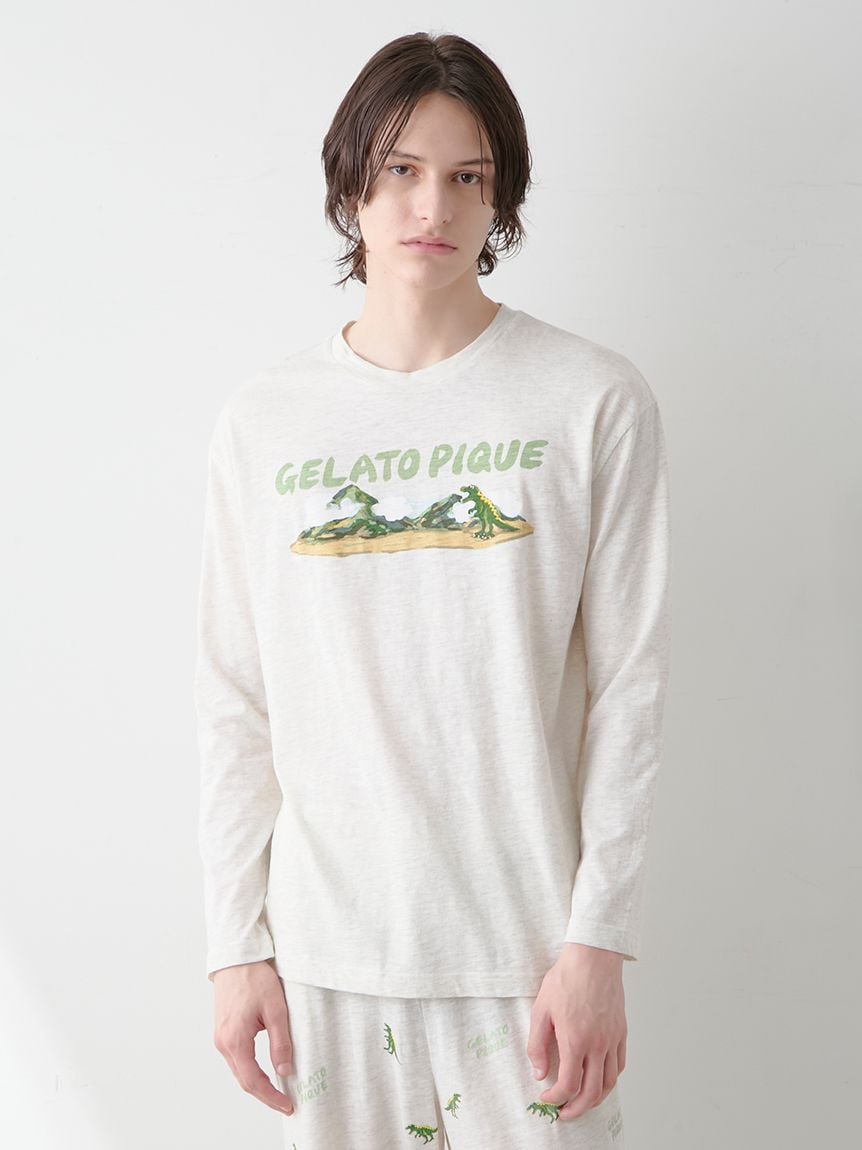 【HOMME】Slub 恐龍長袖T-shirt PMCT254967