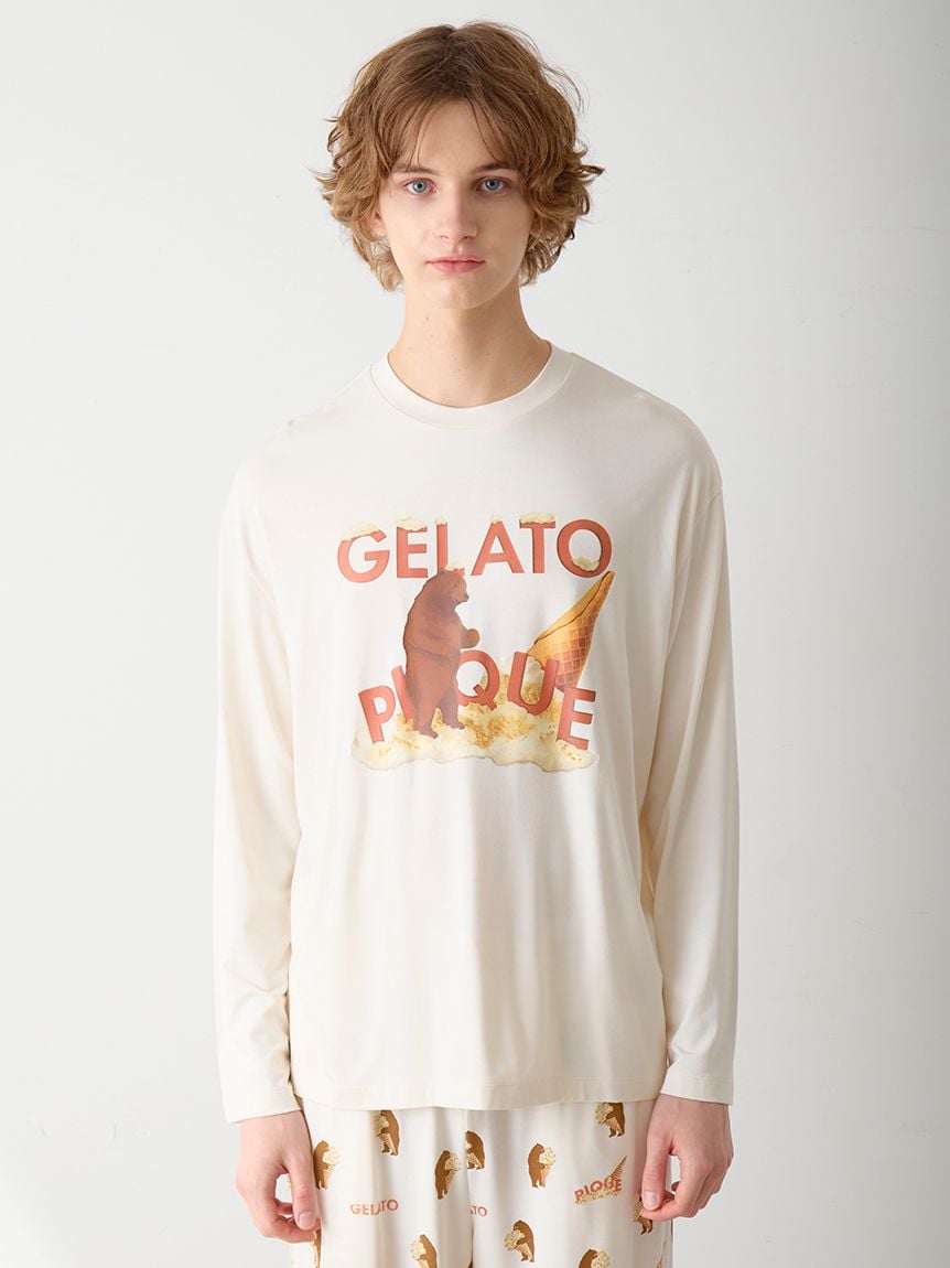 嫘縈GELATO熊印花長袖上衣 PMCT255952