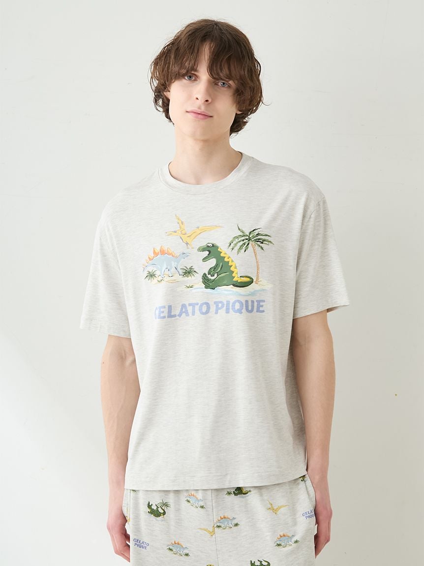 【HOMME】【接觸涼感】睡覺恐龍T-Shirt PMCT262921