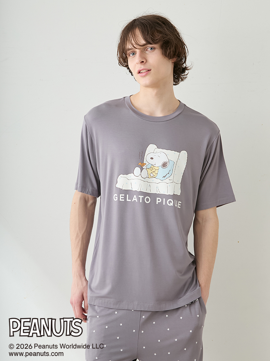 【PEANUTS】【HOMME】【接觸涼感】短袖T-Shirt PMCT262957