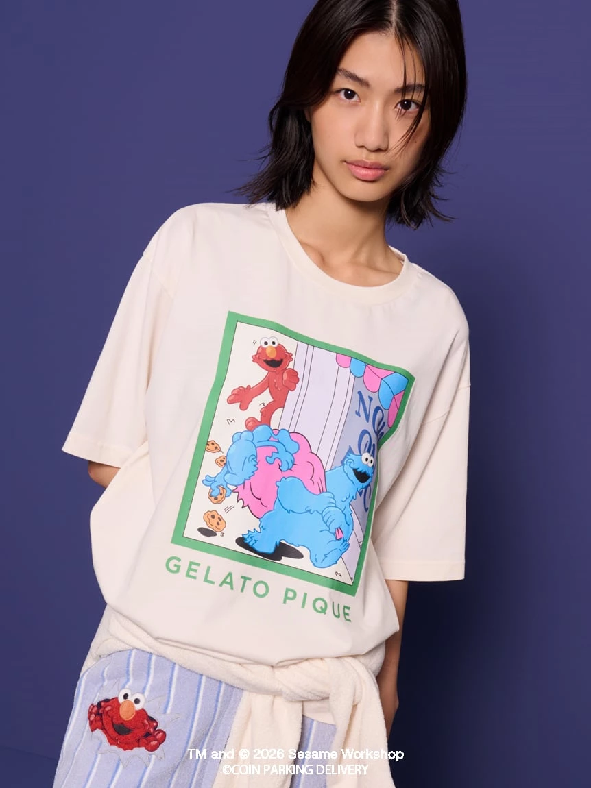 【SESAME STREET芝麻街×CPD 】HOMME 棉質單圖印花T-Shirt PMCT264216