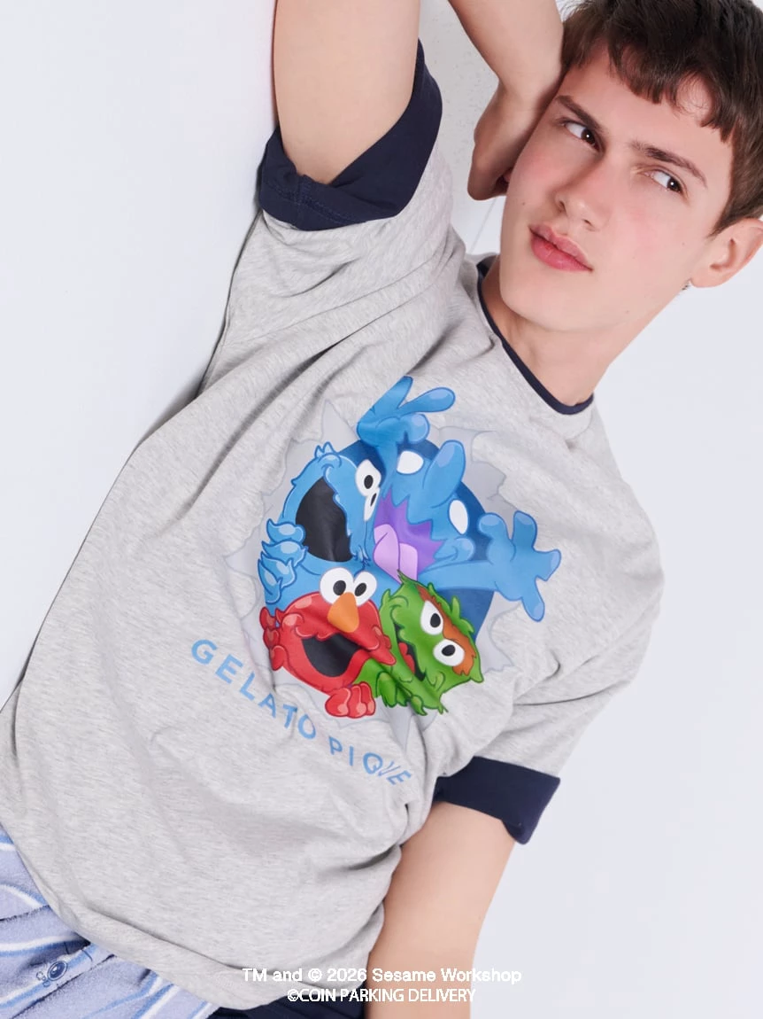【SESAME STREET芝麻街×CPD 】HOMME 棉質單圖印花T-Shirt PMCT264216