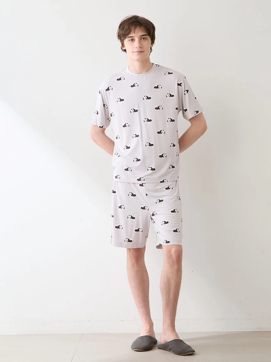 【HOMME】【接觸涼感】熟睡熊貓印花T-Shirt PMCT264278
