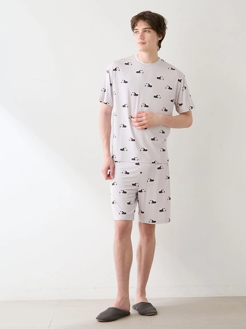 【HOMME】【接觸涼感】熟睡熊貓印花T-Shirt PMCT264278