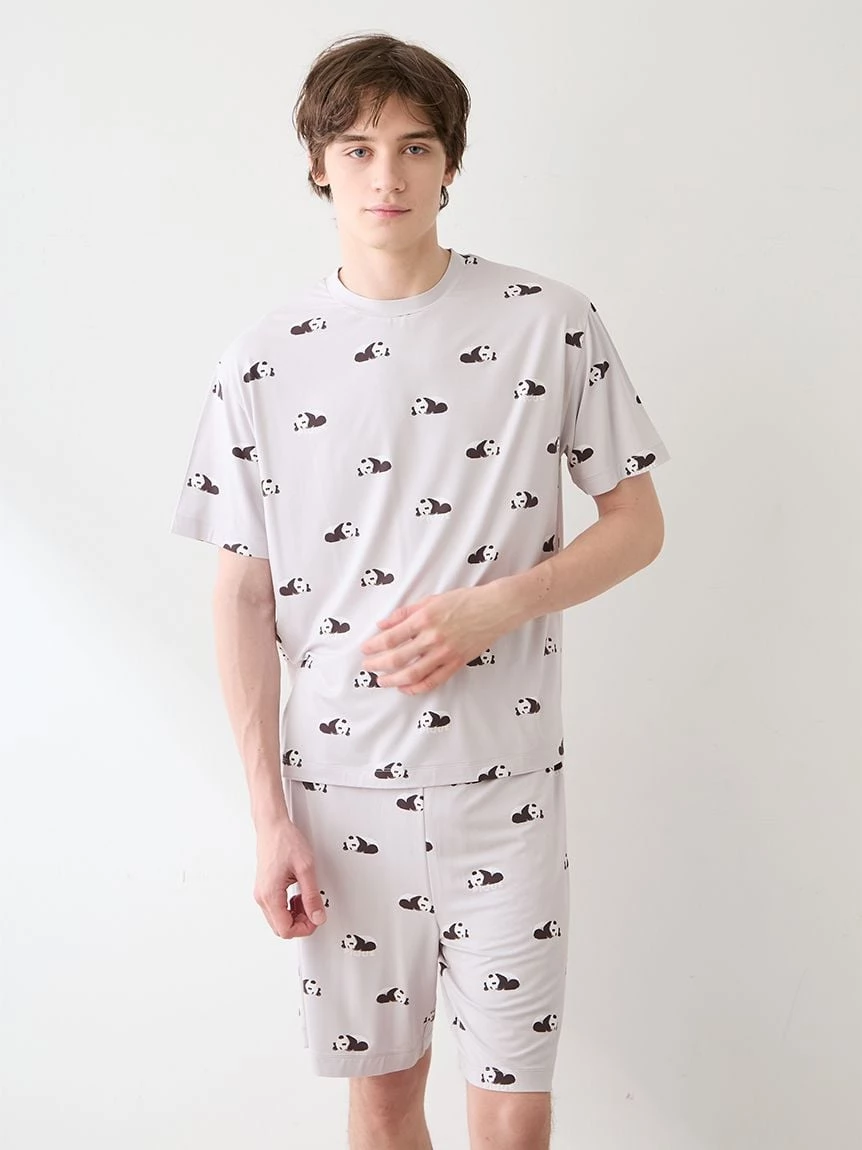 【HOMME】【接觸涼感】熟睡熊貓印花T-Shirt PMCT264278