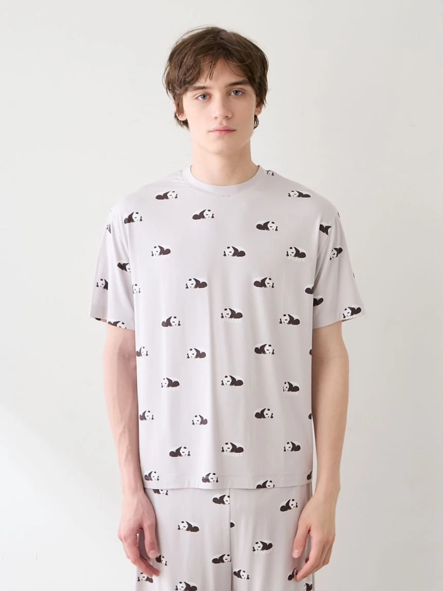 【HOMME】【接觸涼感】熟睡熊貓印花T-Shirt PMCT264278