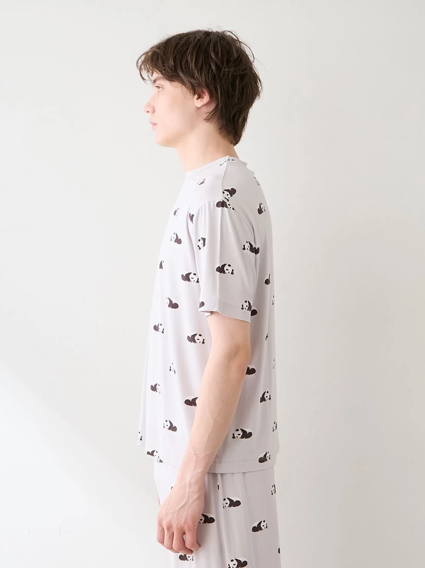 【HOMME】【接觸涼感】熟睡熊貓印花T-Shirt PMCT264278