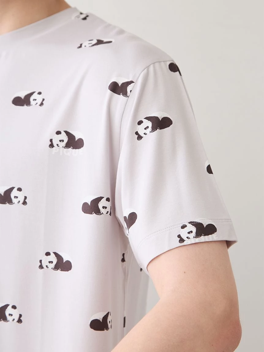 【HOMME】【接觸涼感】熟睡熊貓印花T-Shirt PMCT264278