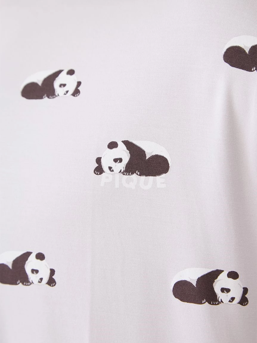 【HOMME】【接觸涼感】熟睡熊貓印花T-Shirt PMCT264278
