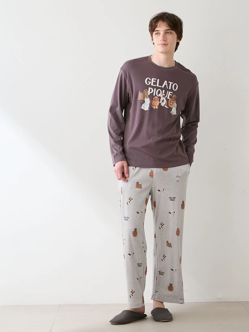 【HALLOWEEN】【HOMME】萬聖夜間遊行狗狗圖案長袖T-Shirt PMCT264331