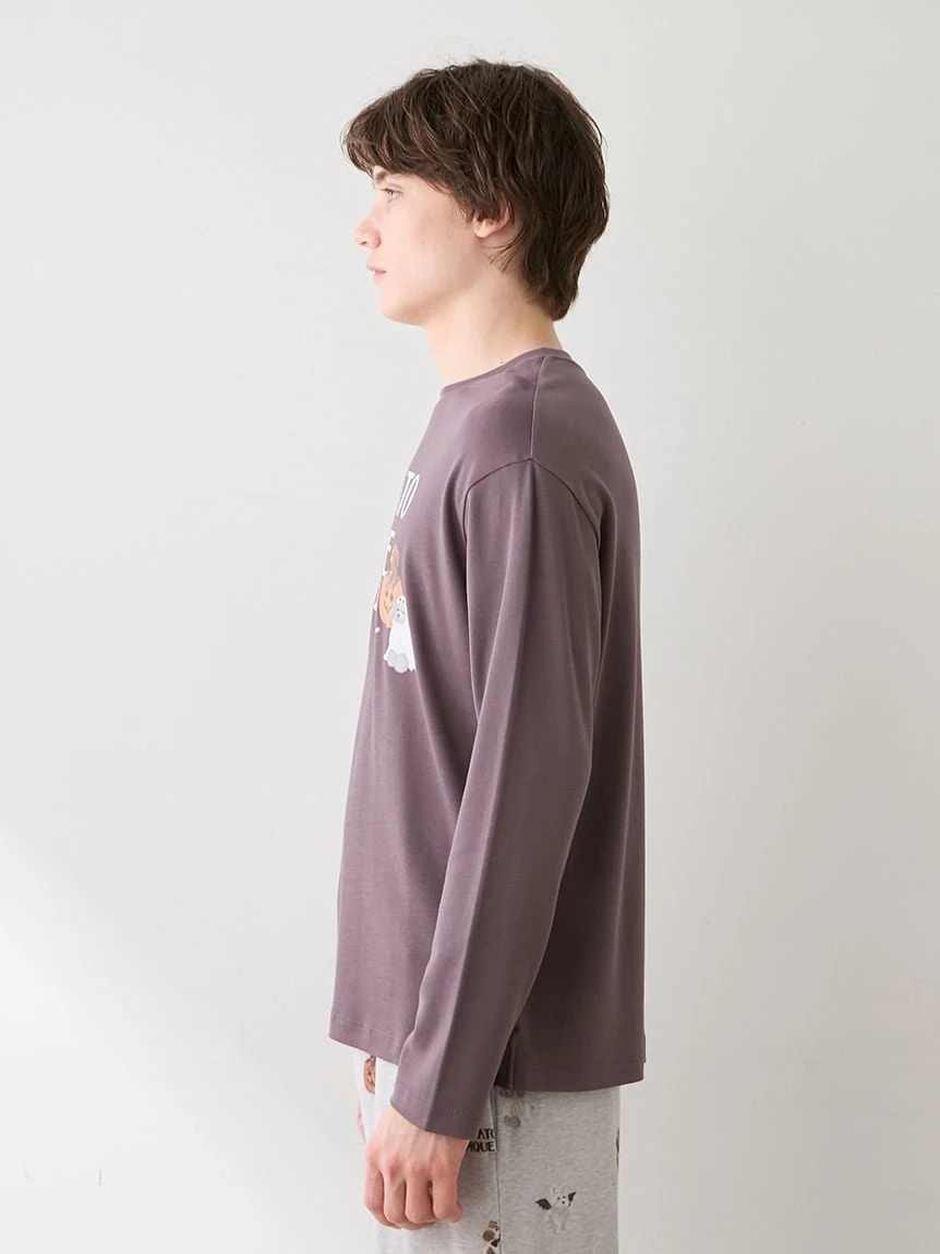 【HALLOWEEN】【HOMME】萬聖夜間遊行狗狗圖案長袖T-Shirt PMCT264331