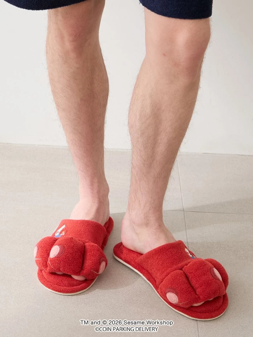【SESAME STREET芝麻街×CPD 】HOMME AIRY MOCO Elmo室內拖鞋 PMGS264065