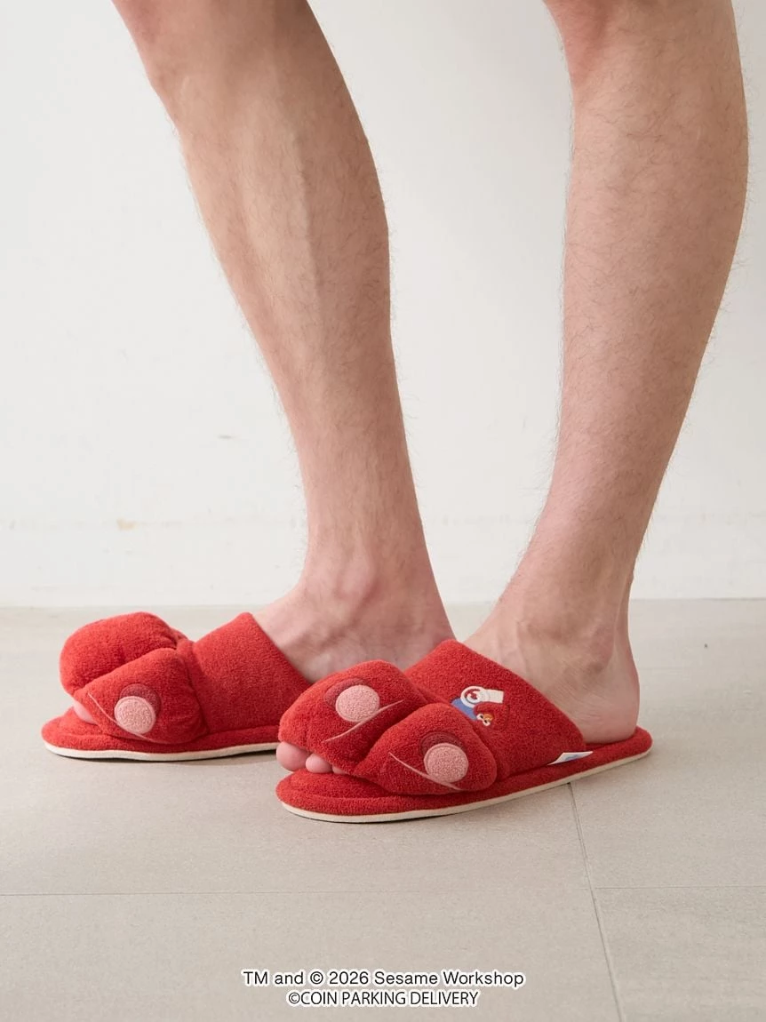 【SESAME STREET芝麻街×CPD 】HOMME AIRY MOCO Elmo室內拖鞋 PMGS264065