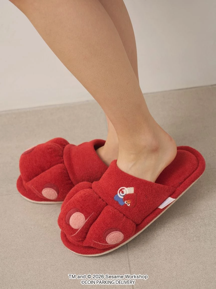 【SESAME STREET芝麻街×CPD 】HOMME AIRY MOCO Elmo室內拖鞋 PMGS264065