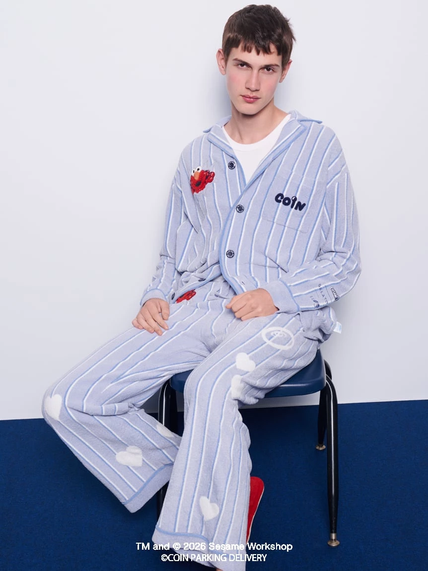 【SESAME STREET芝麻街×CPD 】HOMME AIRY MOCO條紋提花長褲 PMNP264064