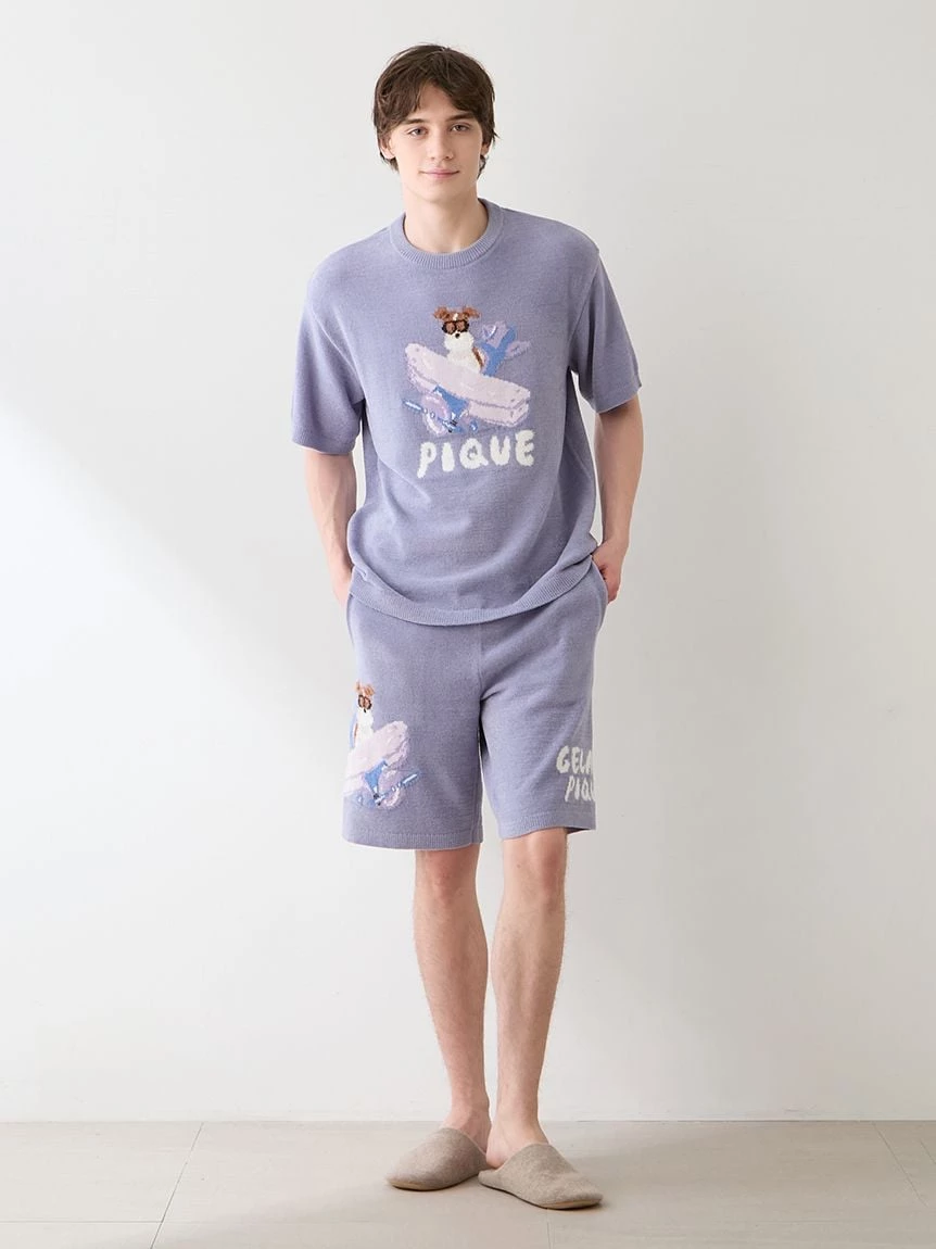 【hiranotoshiyuki】【HOMME】AIRY MOCO PLANEDOG提花短褲 PMNP264907