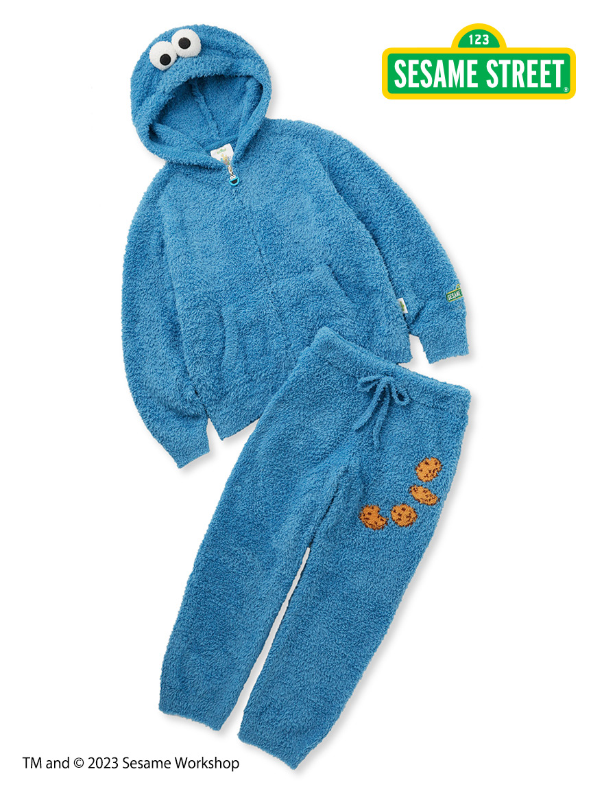 【SESAME STREET】【HOMME】GELATO Cookie Monster 連帽外套&長褲套裝 PMNT235929