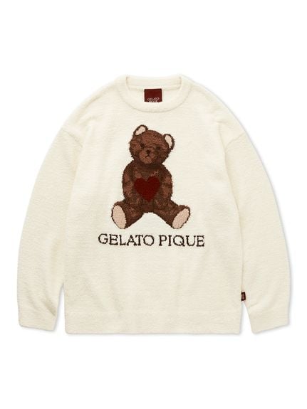 【Valentine】【HOMME】BABY MOCO 愛心小熊提花上衣 PMNT251050-CRM