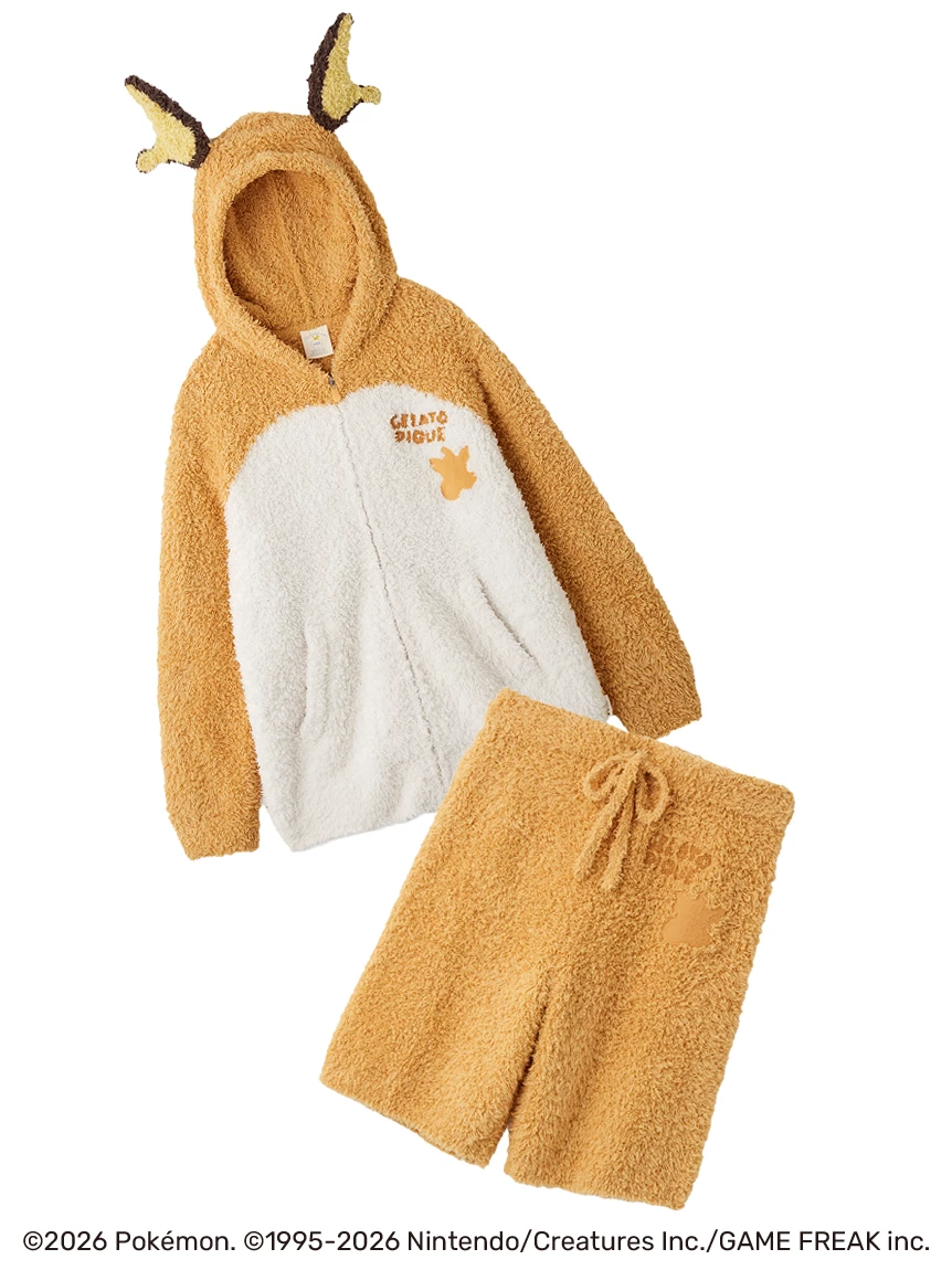 【Pokémon】【MEN'S】Gelato 雷丘連帽外套＆短褲SET PMNT264009