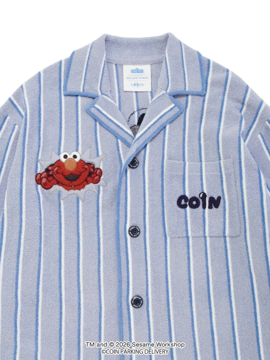 【SESAME STREET芝麻街×CPD 】HOMME AIRY MOCO條紋提花襯衫 PMNT264063