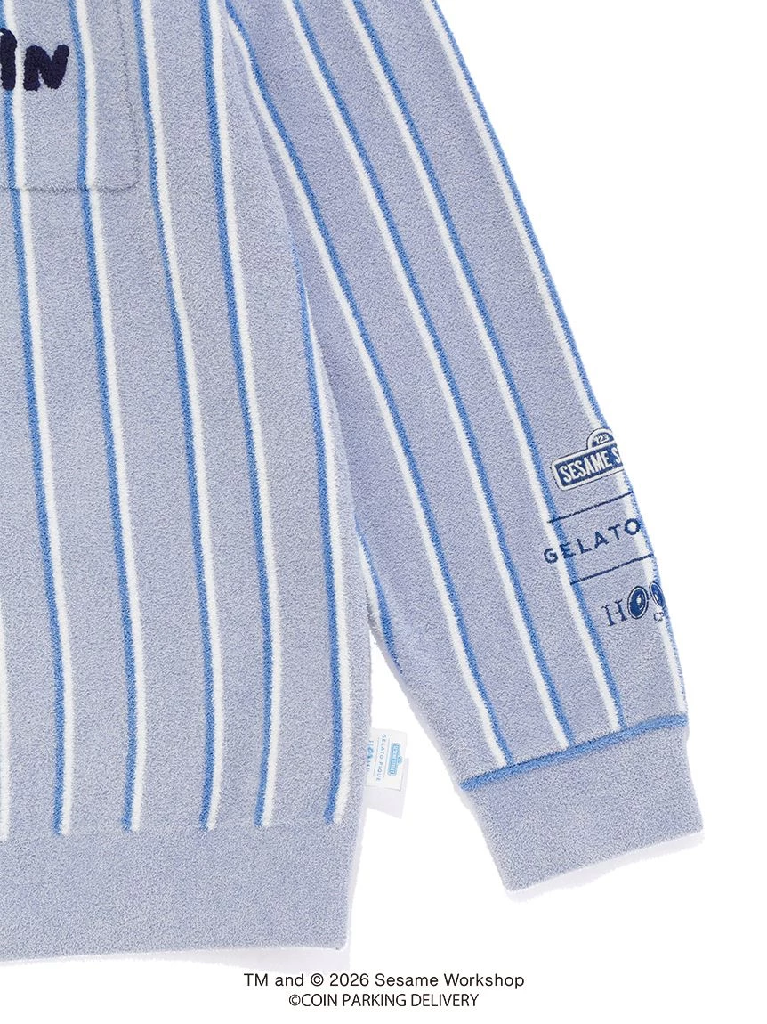 【SESAME STREET芝麻街×CPD 】HOMME AIRY MOCO條紋提花襯衫 PMNT264063