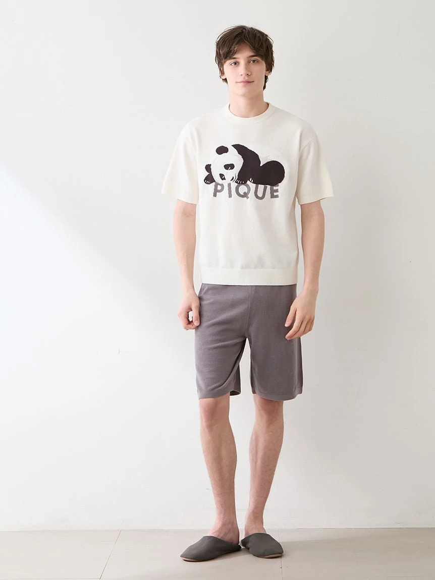 【HOMME】AIRY MOCO熟睡熊貓提花上衣＆短褲SET PMNT264082