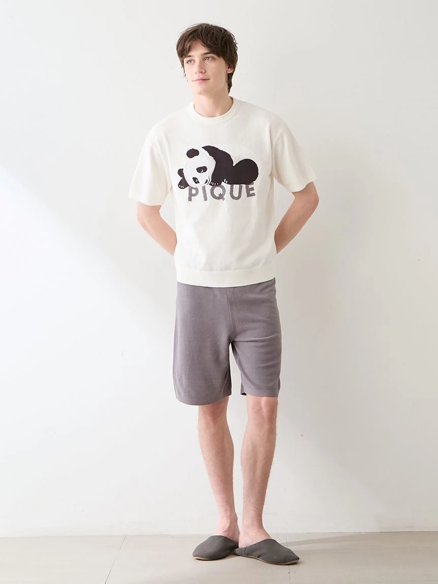 【HOMME】AIRY MOCO熟睡熊貓提花上衣＆短褲SET PMNT264082