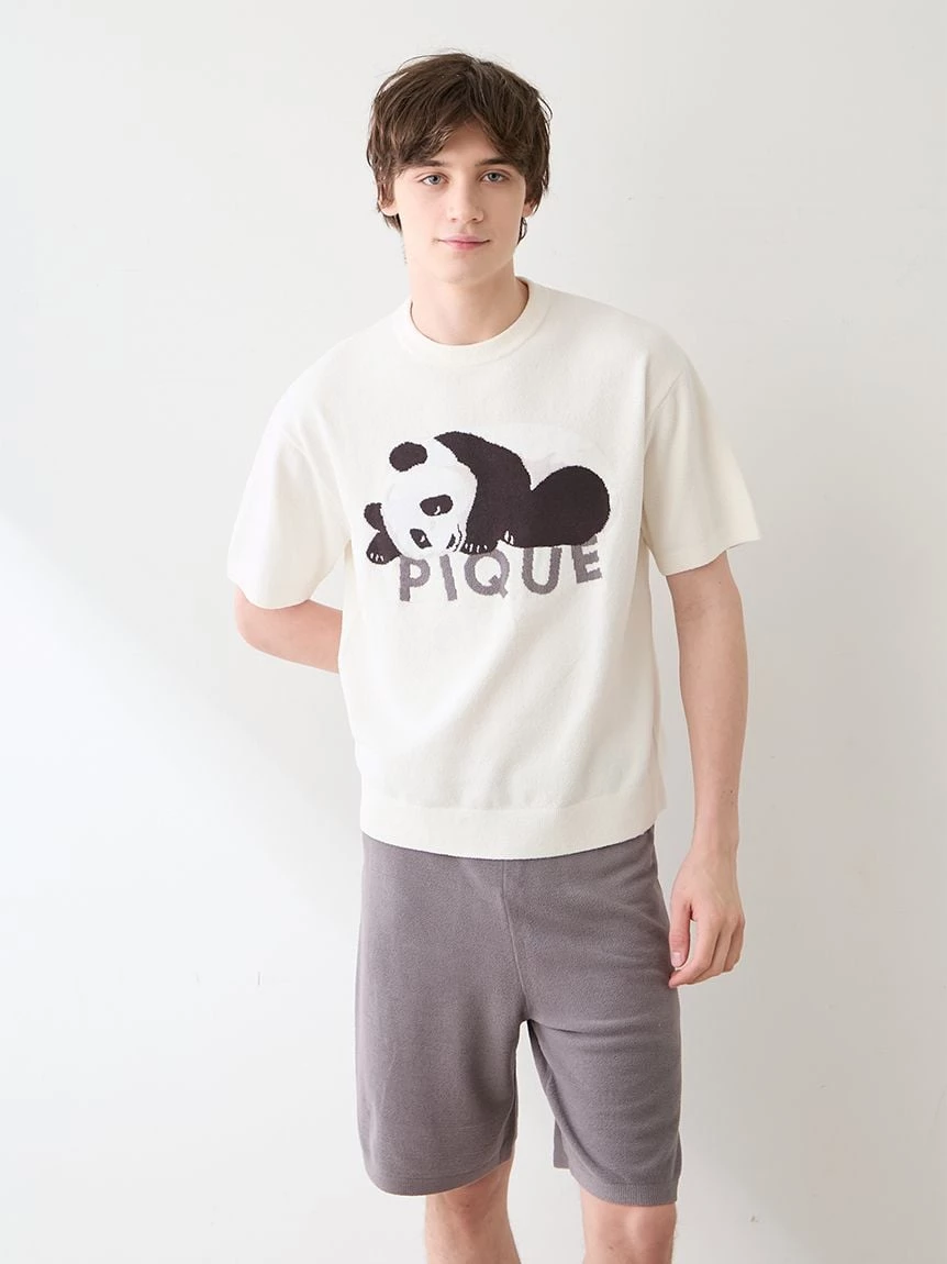 【HOMME】AIRY MOCO熟睡熊貓提花上衣＆短褲SET PMNT264082