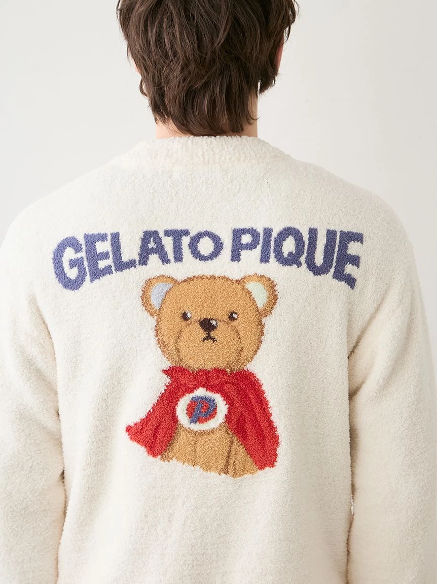 【HOMME】Baby Moco英雄小熊提花開襟衫 PMNT264900