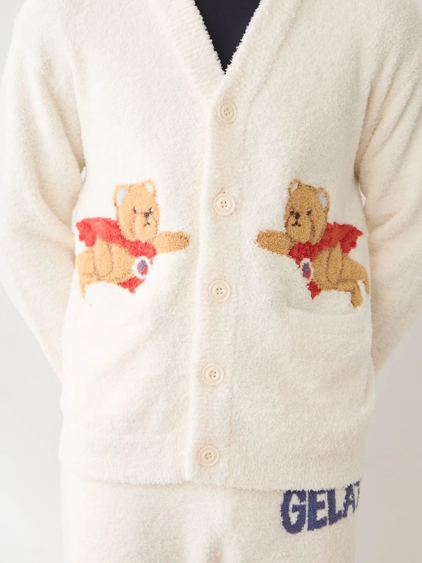 【HOMME】Baby Moco英雄小熊提花開襟衫 PMNT264900