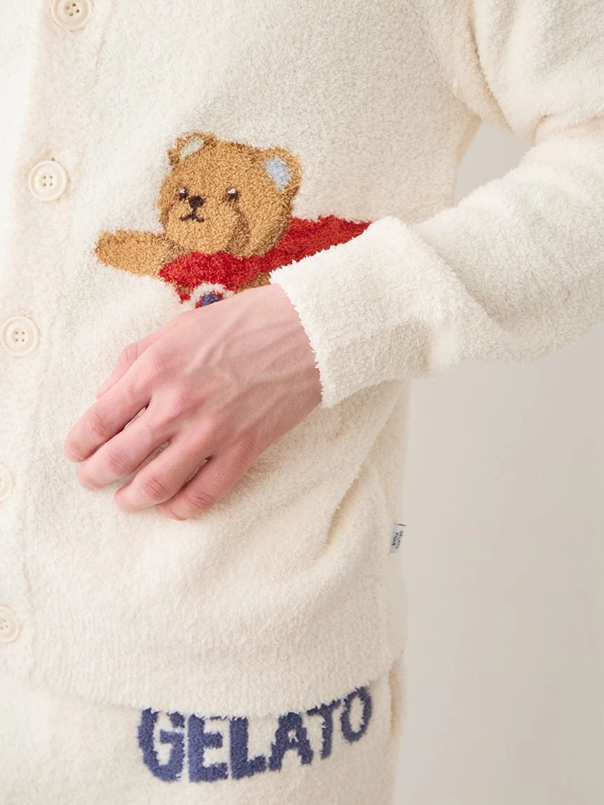 【HOMME】Baby Moco英雄小熊提花開襟衫 PMNT264900