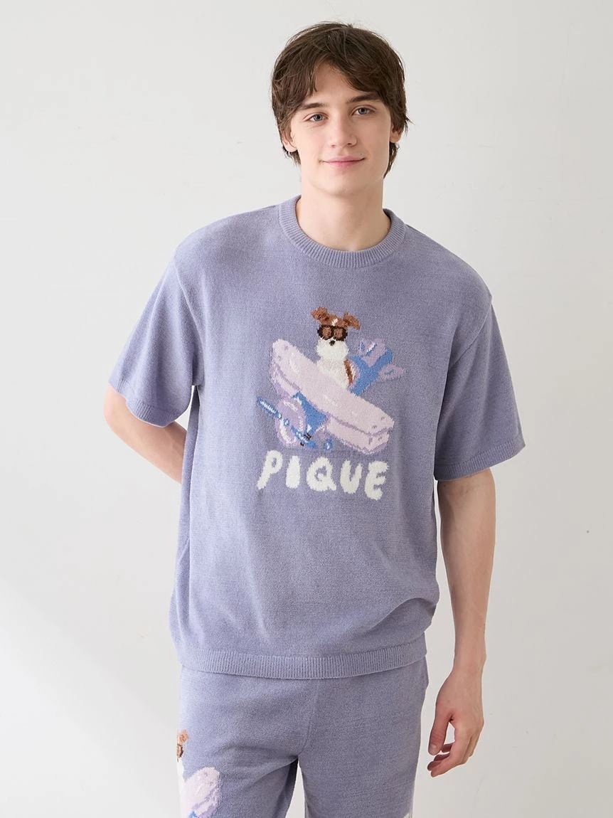 【hiranotoshiyuki】【HOMME】AIRY MOCO PLANEDOG提花上衣 PMNT264906