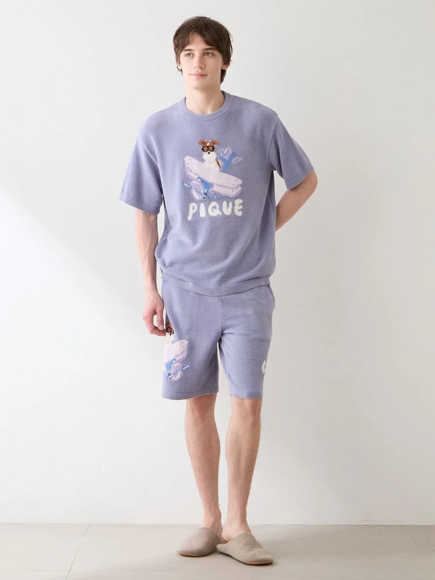 【hiranotoshiyuki】【HOMME】AIRY MOCO PLANEDOG提花上衣 PMNT264906