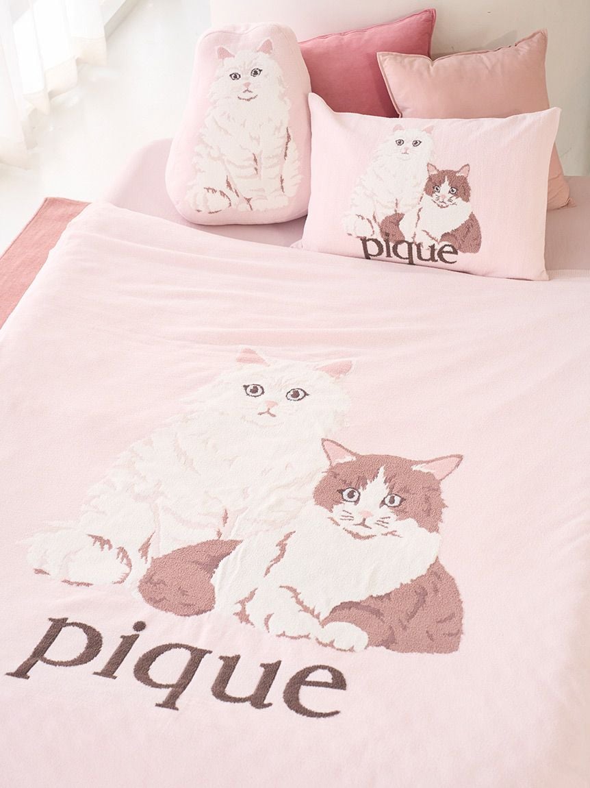 【Sleep】Airy Moco 貓咪提花多功能蓋毯 PSGG261801