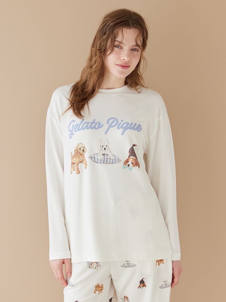 【UNISEX】3DOG印花長袖上衣 PUCT261250