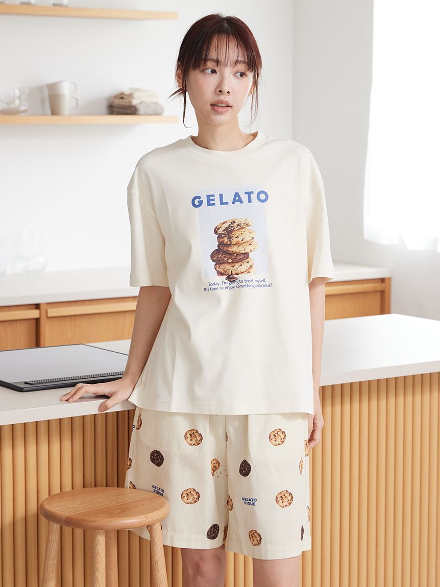 【UNISEX】【接觸冷感】HIGH CALORIE圖案T-Shirt PUCT262255