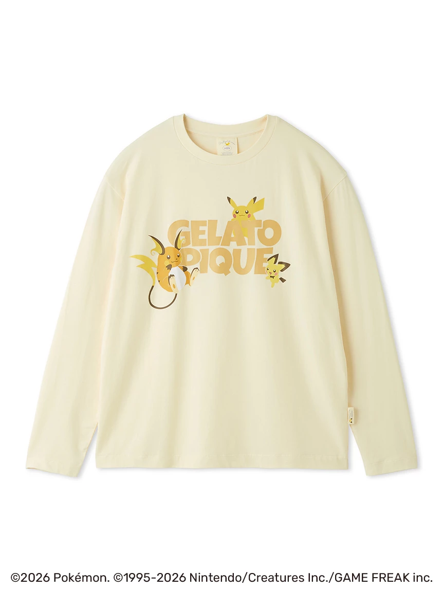 【Pokémon】【UNISEX】單圖長袖 T-SHIRT＆長褲SET PUCT264200
