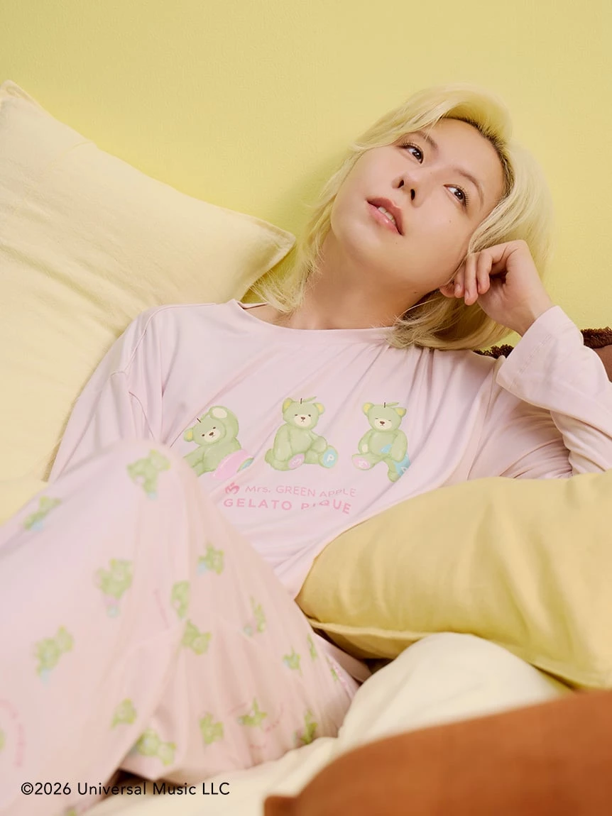 【Mrs. GREEN APPLE】【UNISEX】單圖長袖T-shirt＆長褲SET PUCT265204
