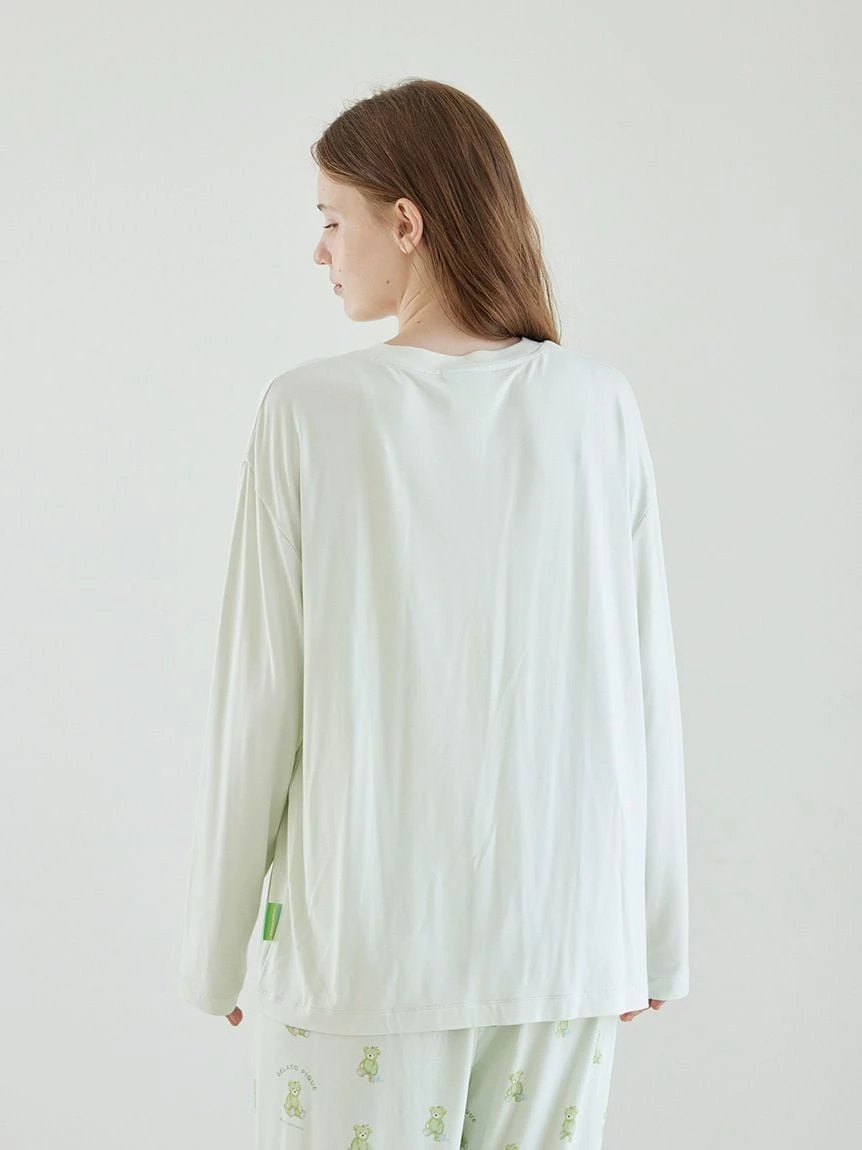 【Mrs. GREEN APPLE】【UNISEX】單圖長袖T-shirt＆長褲SET PUCT265204