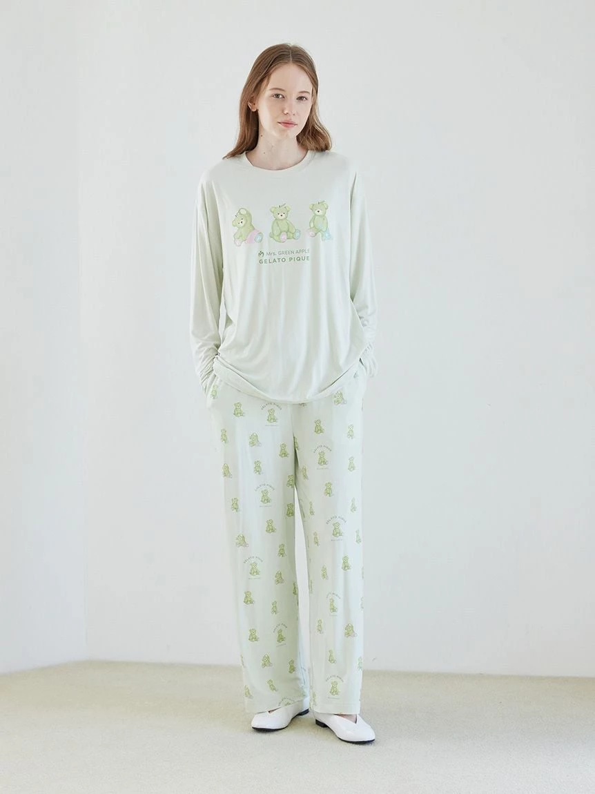 【Mrs. GREEN APPLE】【UNISEX】單圖長袖T-shirt＆長褲SET PUCT265204