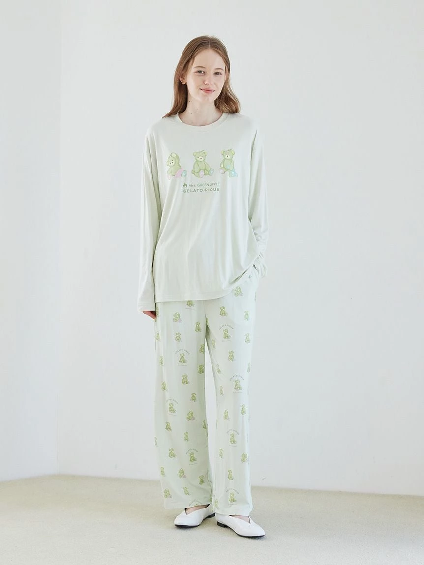 【Mrs. GREEN APPLE】【UNISEX】單圖長袖T-shirt＆長褲SET PUCT265204